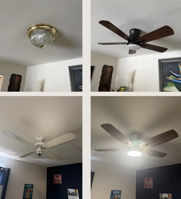 Ceiling fan installation in Middletown NJ