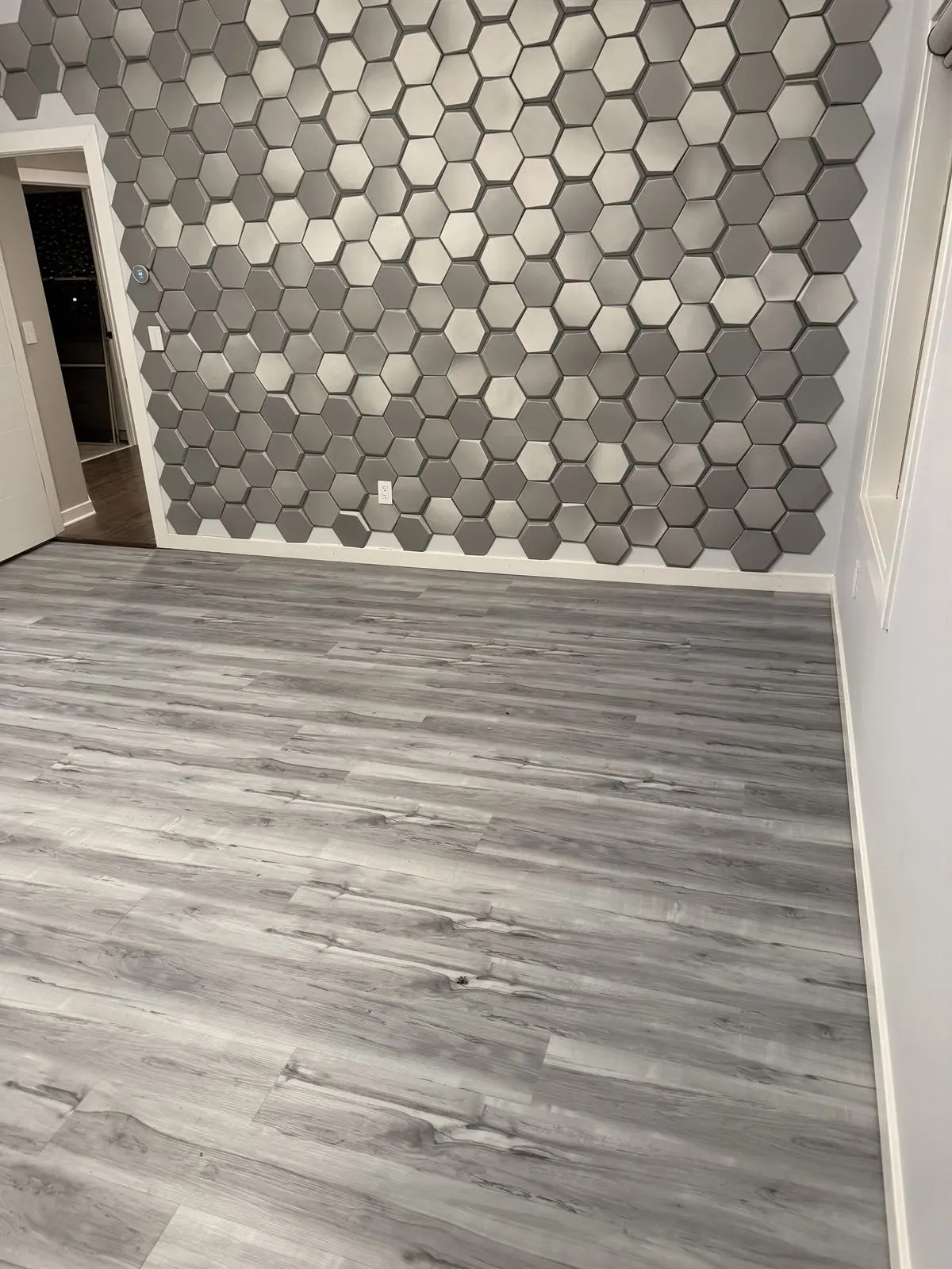 Vinyl plank accent wall in Monmouth County NJ