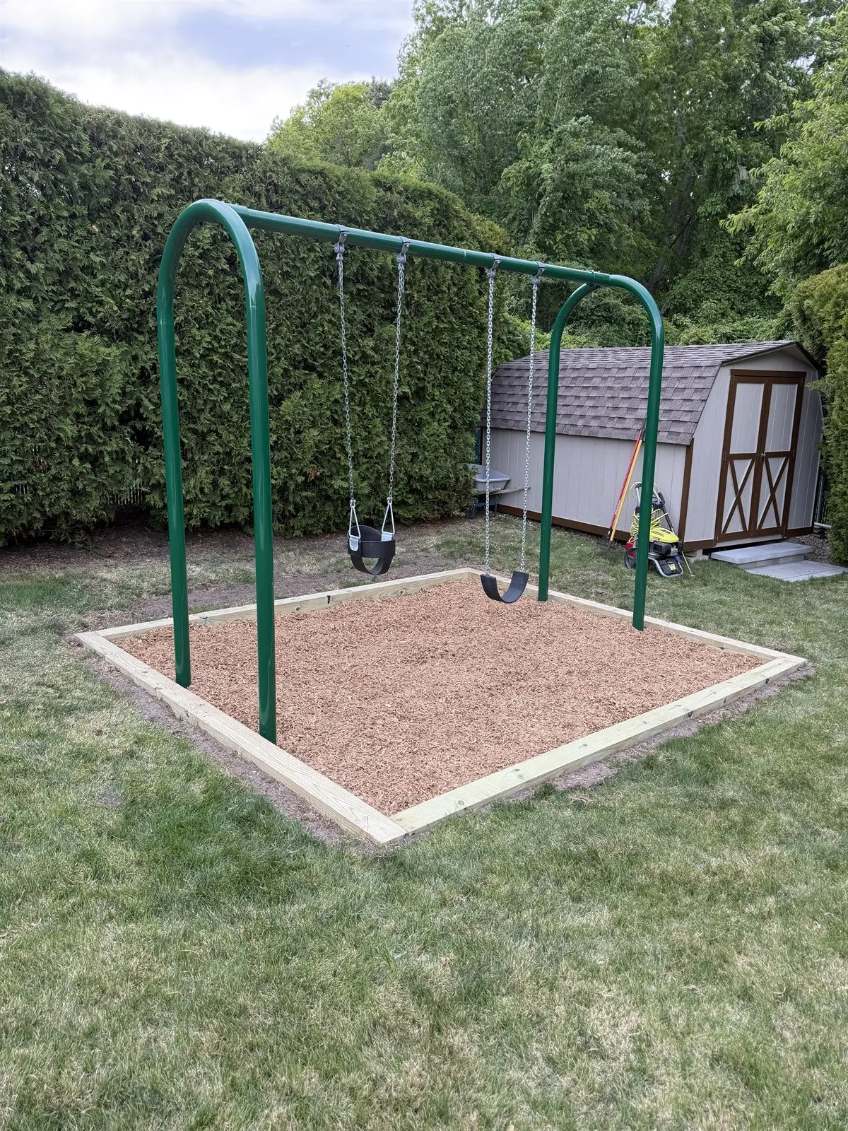 Backyard playset installation in Monmouth County NJ