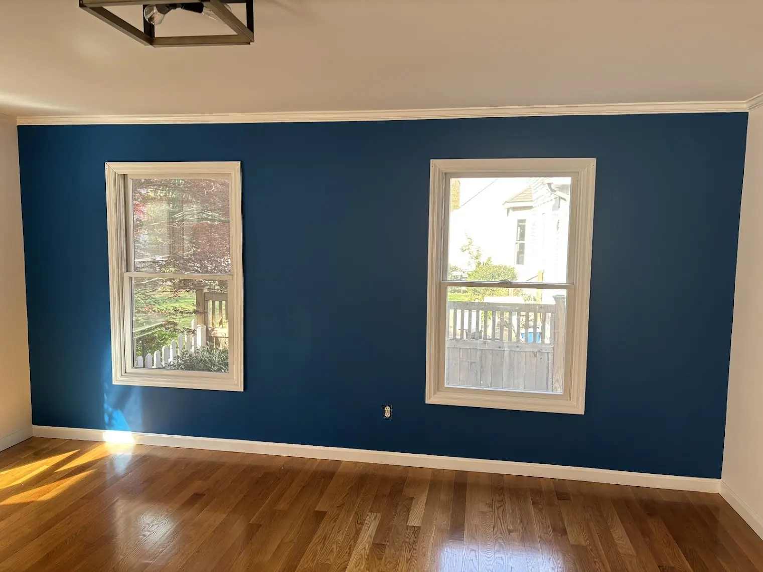 Interior accent wall painting in navy blue Monmouth County NJ
