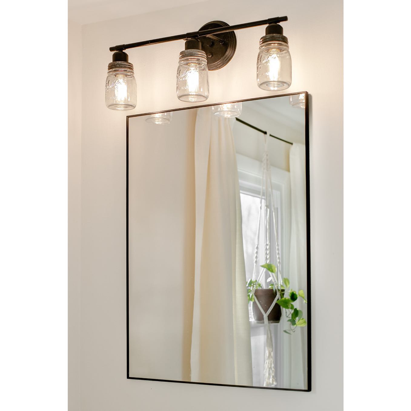 Bathroom vanity light fixture installation in Howell NJ by Enjay Improvements