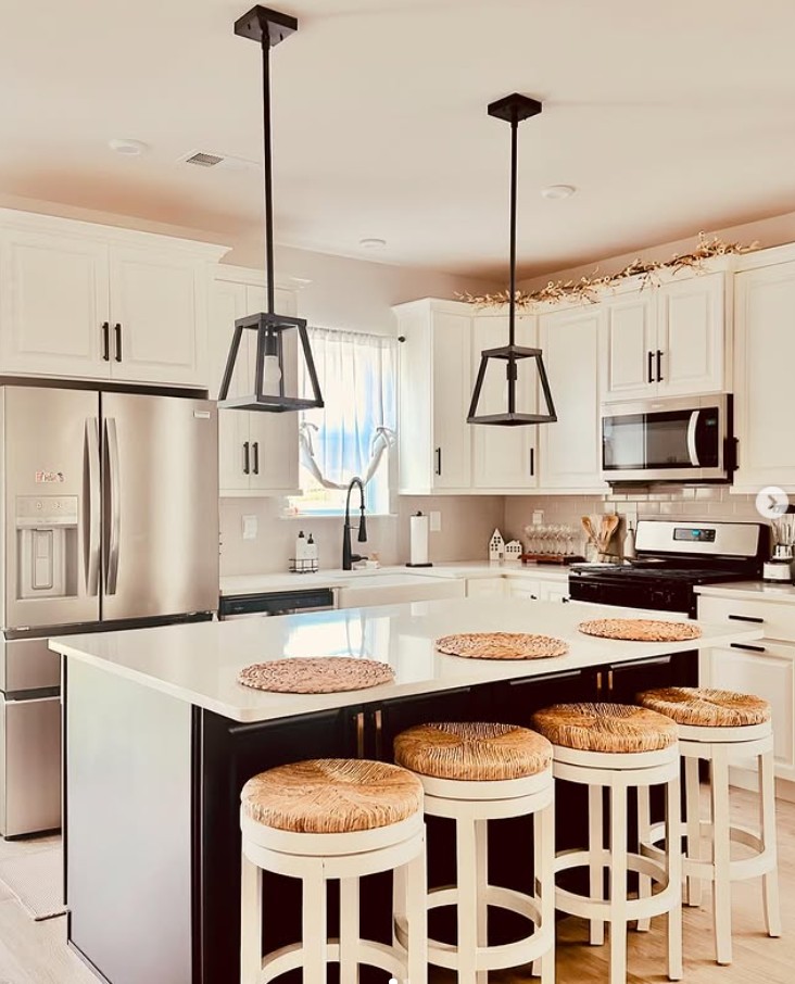 Pendant light installation in kitchen in Wall NJ by Enjay Improvements