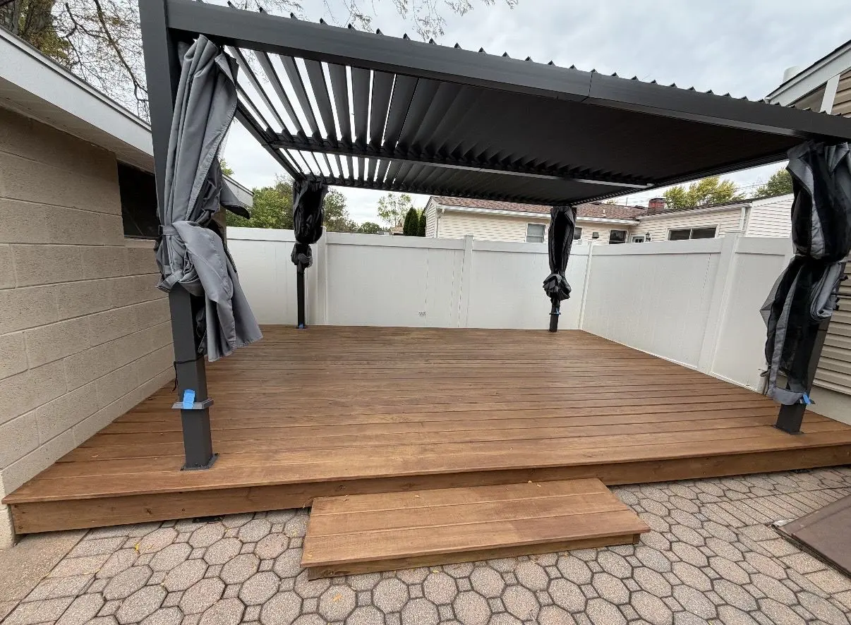Deck staining after in Hazlet NJ