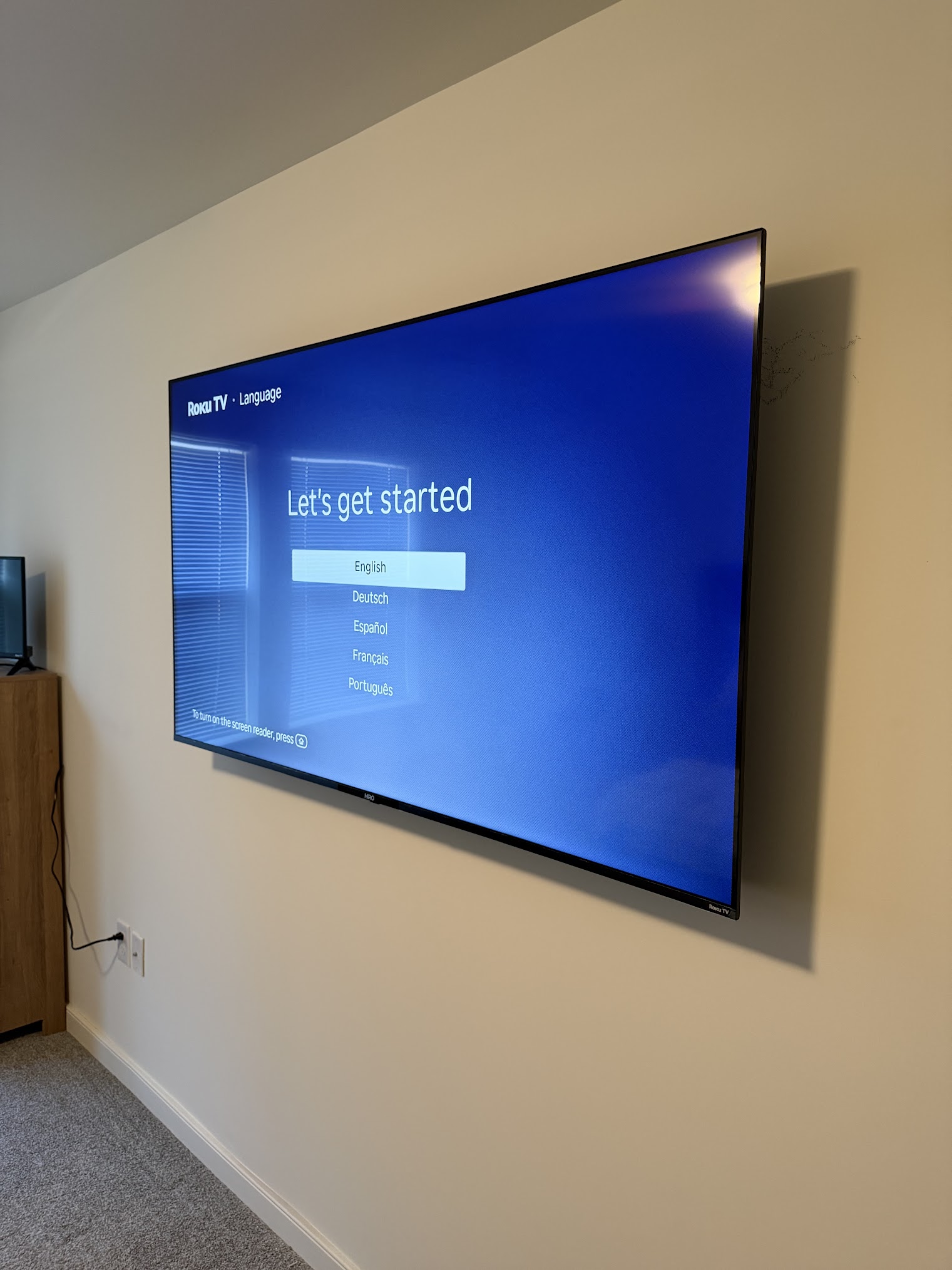 Bedroom TV wall mount installation in Hazlet NJ by Enjay Improvements