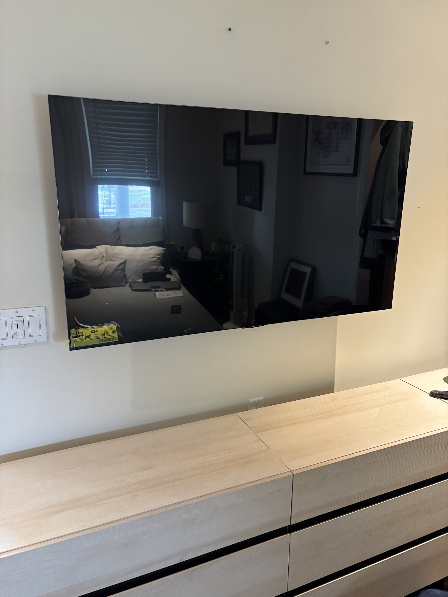 Bedroom TV wall mount installation in Middletown NJ by Enjay Improvements